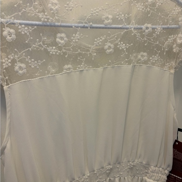 Chic White Lace Maxi Dress - Picture 3 of 4